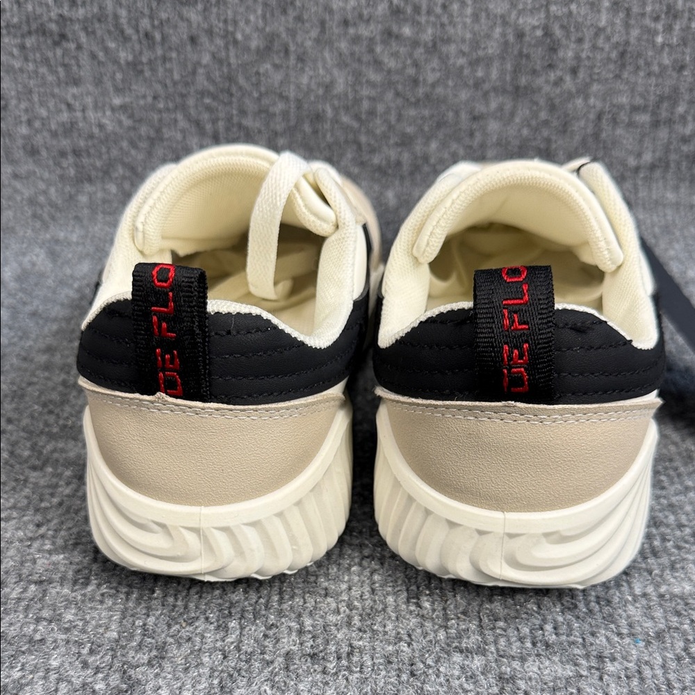 De Florance Cloudea Cream Beige & Black Retro-Style Sneakers Size 5 EU 35 - Picture 3 of 8